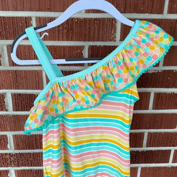 Matilda Jane Dream Chasers Lollopop lines swimsuit little girl size 10